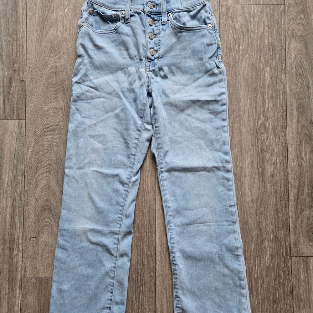 Madewell Cali Demi boot cropped light wash denim size 24 inseam 23 inches